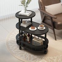 Table basse latérale mobile de style moderne à trois couches Table à thé latérale de canapé de ménage-pour le salon Tables basses Corrnor