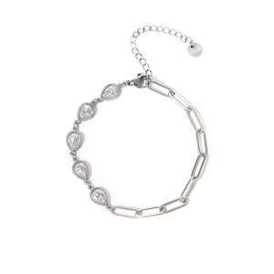 Bracelet en cristal, acier inoxydable 316L, plaqué or PVD, chaîne à maillons durable et résistante, bijoux pour femmes, accessoire de mode - Product Image 1