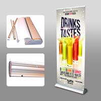 Cadre en aluminium étanche Portable présentoir enroulable horizontal rétractable bannière au sol drapeaux promotionnels personnalisés