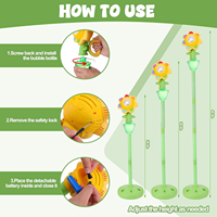 Tour à bulles RC Tournesol pour enfants, souffleur automatique dansant, machine à bulles pour extérieur, jardin, fête, mariage, avec support