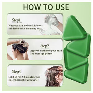 OEM ODM Sieben grüne Zypressen blatt Shampoo Seife Usman Gras Haarpflege Echtes Produkt Anti-Haarausfall Öl Kontrolle Haar wäsche - Product Image 4