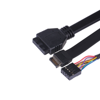 Cable USB 3.0 de 2 Puertos con Cubierta de PVC, Conductor de Cobre Puro, Panel Frontal para Caja de Ordenador con Entrada/Salida de Audio e Interruptor de Encendido