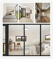 Maison préfabriquée en conteneur de verre de luxe sur mesure 2026, 10 pieds, 20 pieds, 40 pieds, villa, bungalow détachable, maison en conteneur en kit