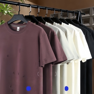 Camiseta de Hombre de Moda, Manga Corta, 100% Algodón, Estilo Vintage con Estampado de Estrella Infernal, Tejida, del Mismo Estilo - Product Image 6
