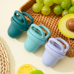 Nuevo Set de Regalo de Mordedores para Bebés, Alimentador de Frutas Suave con Tetina de Silicona y Cubierta para Chupete, Diseño Moteado - Product Image 4