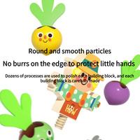 Ferme éducative en bois pour enfants tirant radis jeu jouets forme couleur tri correspondant amusant carottes récolte jouet