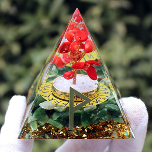 Kogiya <b>Crystal</b> <b>Tree</b> Pyramid Ornament Joy Rune Laser Engraved Home Decoration Collectible Gift - Product Image 1