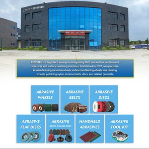 Nhôm oxide sợi mài mòn Đĩa đánh bóng chà nhám đĩa OEM tùy chỉnh Grit 4 "-7" kích cỡ renotec Đỏ - Product Image 6