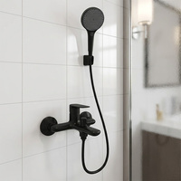 Meilleure vente Mitigeur de douche rond à levier unique Robinet de salle de bain Robinet de baignoire Chrome Ensemble de douche de salle de bain
