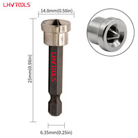 LJ-39 DIY OEM Jeu d'embouts de tournevis de positionnement Phillips pour plaques de plâtre 25mm 50mm en acier S2 CRV magnétique avec embout à butée pour plaques de plâtre