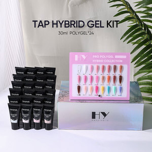 Hanyi Professional 24-Color <span class=keywords><strong>Organic</strong></span> UV/LED Tap Hybrid Acrylic Gel Nail Art <span class=keywords><strong>Kit</strong></span> Luxury Private Label <span class=keywords><strong>para</strong></span> Nail Salons Designer - Product Image 2