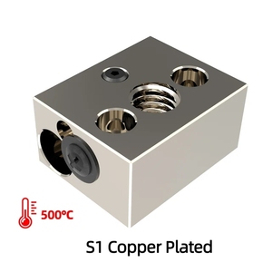 Bloc chauffant Sprite Extruder Pro Upgrade Ender 3 S1 Pro Bloc chauffant en cuivre plaqué avec chaussette en silicone pour Ender 3 S1/S1 Pro/S1 - Product Image 2