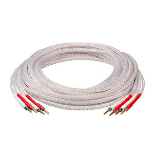 AVplay AV-0804-Cable de altavoz bialámbrico HiFi de alta calidad, cubierta plateada de cobre, Cable de puente dorado - Product Image 1