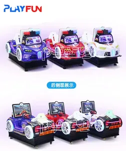 Полицеский автомобиль, стекловолокно, 3D Интерактивная гоночная игра, детские аттракционы