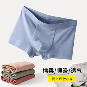 Biancheria intima da uomo in cotone <span class=keywords><strong>senza</strong></span> <span class=keywords><strong>slip</strong></span> piatti comodi Boxer di grandi dimensioni in vita traspirante all'ingrosso - Product Image 2