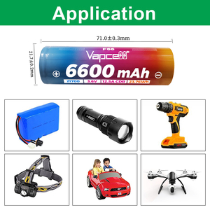 Batteries cylindriques au lithium-ion rechargeables <span class=keywords><strong>Vapcell</strong></span> <span class=keywords><strong>21700</strong></span> 6600mah F66 12.5A 3.6v pour les systèmes de stockage d'énergie solaire - Product Image 3