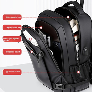 Mochila de lujo con logotipo personalizado de negocios, impermeable, para hombres, Escuela Universitaria, estudiante, viaje, portátil, mochilas, bolsas, mochila para hombres - Product Image 4