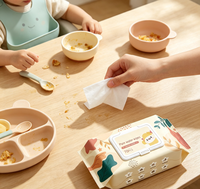 Lingettes jetables douces non parfumées pour bébés, sûres pour les mains et la bouche, écologiques, biodégradables, extra épaisses, grand format, pack économique pour la maison