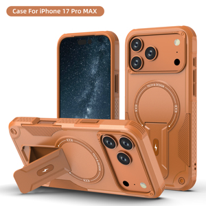 Luxuriöse Sturzsichere Stoßfeste Magnetische Halterung Ecken-Verstärkte PC-Handyhüllen Neu für iPhone 17 16 15 14 Plus Pro Max - Product Image 1