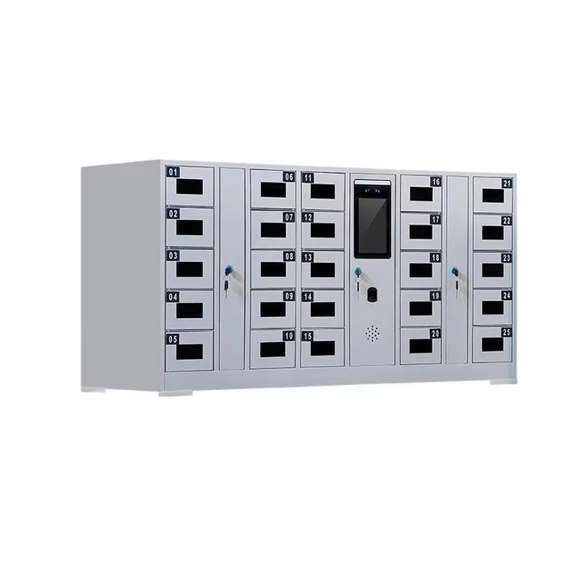 Steel Tablet Computer Charging Locker Key Lock Floor Mount Assembled Charging Station for Mobile Phone Centralized Management