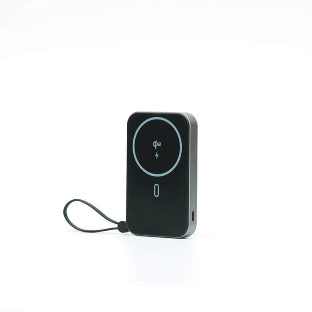Factory Wholesale Fast Charging Portable 10000mAh Qi2 Magnetic Wireless Power Bank Build-in Cable Charger With Holder for Phone