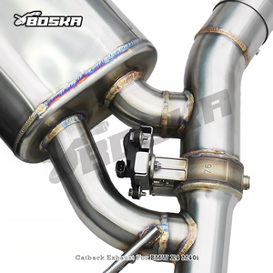 Système d'échappement Catback Boska pour X3/X4 M40i 3.0T 2018-2025, en acier inoxydable de 1,5 mm, avec système de soupape, haut débit, garantie 3 ans - Product Image 4