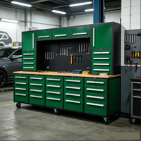 Nouvelle Conception Armoire à Outils Robuste pour Mécanicien Automobile, Poste de Travail Modulaire en Acier pour Garage, Établi avec Tiroirs Verrouillables, Charge OEM 300kg