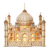 National Geographic Taj Mahal Puzzle 3D en Bois, Modèle d'Architecture Indienne, Jouet Éducatif, Kit de Modélisme, Cadeau Architectural pour Collectionneur