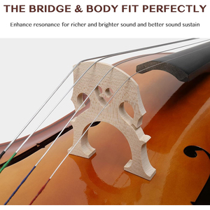 Beginner'S <strong>Cheap</strong> OEM Basswood Full Size 4/4 Original Sound Solid Wood Natural <strong>Color</strong> <strong>Cello</strong> With Wrapped Bow Rosin