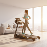 Treadmill Lipat Bermotor Kstar Desain Modern DC Motor 2.0HP dengan Kemiringan Otomatis untuk Membentuk Tubuh