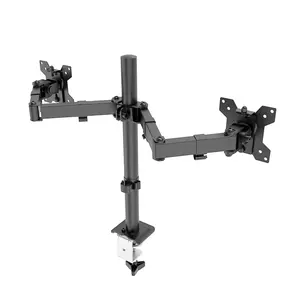 Doppelte Monitor halterung 32 Zoll 75x75mm Vesa-Monitor halterung Ultra wide Table C Klemme Verlängerung sarm Monitor arm Schreibtisch halterung mit Kabel