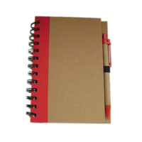 Carnet A5 à spirale en kraft recyclé avec stylo