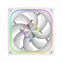 Ventilateur de PC Gaming Silencieux Haute Performance 12cm, Refroidisseur de Boîtier d'Ordinateur, Design CD, Effet Miroir Infini, Dissipateur Thermique en Plastique, Roulement Fluide, 45CFM