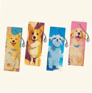 XIXI Peinture Diamant 5D Acrylique DIY Marque-page avec Pendentif Goutte d'eau Motif Chien Cadre Inclus Ensemble de Décoration Artistique Simple Face - Product Image 2