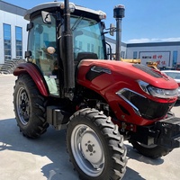 Tracteur agricole diesel 4x4 avec cabine fermée climatisée et direction assistée hydraulique pour les projets de développement rural