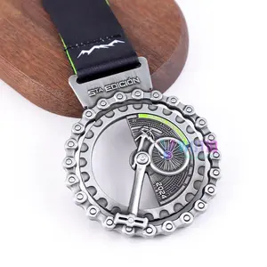 Manufacturer Free Design Sport Medals Custom Cycling Bicycle Bike 3D Race Metal Medals