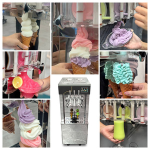Commercial <b>Slush</b> & <b>Ice</b> Cream Combo <b>Machine</b> High Overrun Automatic 3 Flavors Soft serve <b>Ice</b> Cream making <b>Machine</b> with air Pump - Product Image 3