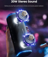 Altavoz de Audio F9 impermeable, inalámbrico, Bluetooth, con correa de luz colorida y función de Beats de tambor, personalizado, nuevo