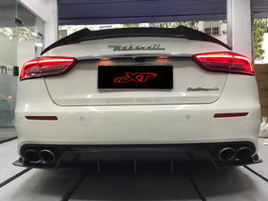 Diffuseur arrière en Fiber de carbone pour <span class=keywords><strong>Maserati</strong></span> Quattroporte 17-21 Mise à niveau de pare-chocs arrière Spoiler BodyKit - Product Image 4