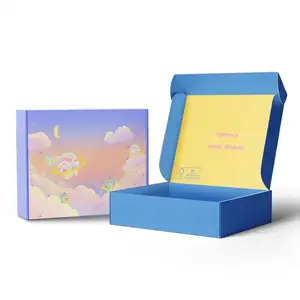 Cajas de envío rosas con logotipo personalizado para pequeñas empresas, cajas de cartón corrugado para correo pequeñas para embalaje, cajas de regalo