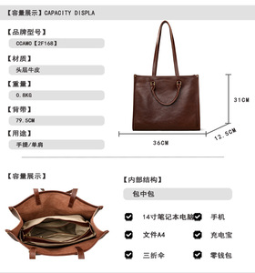 Nouveaux sacs à bandoulière de créateurs de mode, sacs à main en cuir véritable de haute qualité, sacs messager décontractés, sacs à main et pochettes pour femmes - Product Image 2