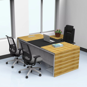 Escritorio Ejecutivo Moderno de Alta Gama KALN, Mueble de Oficina Convertible para Gerente, Escritorio de MDF con <span class=keywords><strong>Chapa</strong></span> o <span class=keywords><strong>Pintura</strong></span> para Escuela - Product Image 1