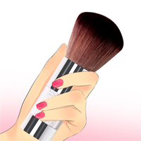 Brosse nettoyante en Fiber pour les ongles, élimine la poussière, le Blush, la poudre, les résidus, outil de nettoyage pour manucure et pédicure, 1 pièce