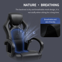 Chaise élévatrice ergonomique de style course en cuir PU de haute qualité, pivotante en maille pour le bureau, le jeu, l'ordinateur et le confort.