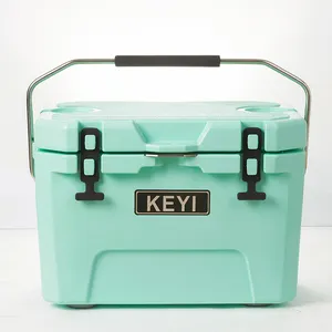 20 Quart Green Insulated Hard Cooler Ice Chest Box for Outdoor Camping