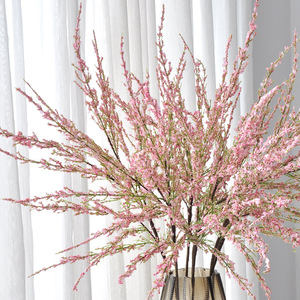 Flores Artificiales de Sauce Yoshinobu, Rosadas, Blancas y Verdes, Flores de Seda en Jarrón para Decoración del Hogar y Bodas - Product Image 3