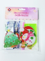 Kit d'art diamanté suspendu pour enfants, kit de peinture diamantée DIY avec pendentif papillon, kit de tableau de peinture diamantée acrylique