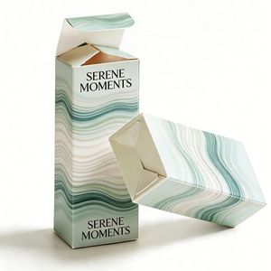 Caja de Cartón Rectangular Autoarmable de Color Marfil con Logotipo Personalizado para Cosméticos, Lociones, Perfumes, Regalos y Manualidades - Product Image 5