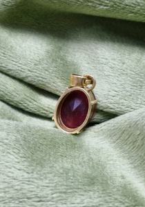 El Mejor Colgante de Rubí Chapado en Oro Hecho a Mano, Piedra del Amor, la Pasión y la Fuerza, Diseño Floral, Joyería Unisex, Regalo - Product Image 5