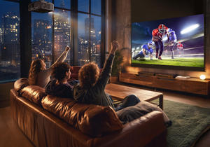 O.ptoma UHZ768 4K UHD Dual Laser HDR10+ <b>Projector</b> <b>With</b> 95% DCI-P3 Color Filmmaker Mode Android <b>3D</b> Ready-Premium Home UHZ768 4K U - Product Image 3